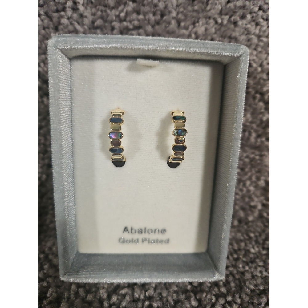 City X City Abalone Hoop Earrings